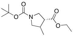 trans-1-tert-butyl 3-ethyl 4-methylpyrrolidine-1,3-dicarboxylate