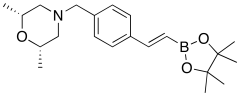 cis-2,6-dimethyl-4-({4-[(E)-2-(tetramethyl-1,3,2-dioxaborolan-2-yl)ethenyl]phenyl}methyl)morpholine