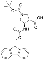 (3S,4R)-1-[(tert-butoxy)carbonyl]-4-{[(9H-fluoren-9-ylmethoxy)carbonyl]amino}pyrrolidine-3-carboxylic acid