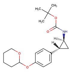 tert-butyl N-[(1S,2R)-rel-2-[4-(oxan-2-yloxy)phenyl]cyclopropyl]carbamate