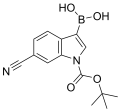 {1-[(tert-butoxy)carbonyl]-6-cyano-1H-indol-3-yl}boronic acid