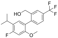 {2-[4-fluoro-2-methoxy-5-(propan-2-yl)phenyl]-5-(trifluoromethyl)phenyl}methanol