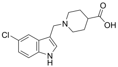 1-[(5-chloro-1H-indol-3-yl)methyl]piperidine-4-carboxylic acid
