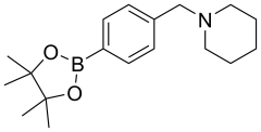 1-{[4-(tetramethyl-1,3,2-dioxaborolan-2-yl)phenyl]methyl}piperidine