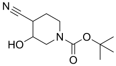 tert-butyl trans-4-cyano-3-hydroxypiperidine-1-carboxylate