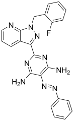 (E)-2-(1-(2-fluorobenzyl)-1H-pyrazolo[3,4-b]pyridin-3-yl)-5-(phenyldiazenyl)pyrimidine-4,6-diamine
