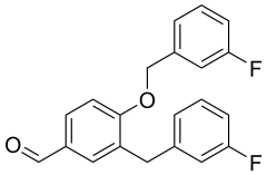 4-[(3-fluorophenyl)methoxy]-3-[(3-fluorophenyl)methyl]benzaldehyde