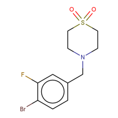 4-[(4-bromo-3-fluorophenyl)methyl]-1-thiomorpholine-1,1-dione