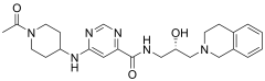 6-[(1-acetylpiperidin-4-yl)amino]-N-[(2S)-2-hydroxy-3-(1,2,3,4-tetrahydroisoquinolin-2-yl)propyl]pyrimidine-4-carboxamide