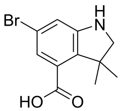 6-bromo-3,3-dimethyl-2,3-dihydro-1H-indole-4-carboxylic acid