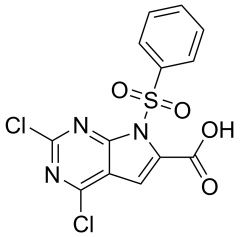 7-(benzenesulfonyl)-2,4-dichloro-7H-pyrrolo[2,3-d]pyrimidine-6-carboxylic acid