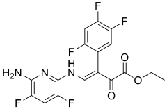 ethyl 3-((6-amino-3,5-difluoropyridin-2-yl)amino)-2-(2,4,5-trifluorobenzoyl)acrylate