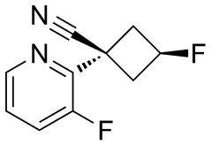 cis-3-fluoro-1-(3-fluoropyridin-2-yl)cyclobutane-1-carbonitrile
