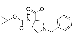methyl 1-benzyl-3-{[(tert-butoxy)carbonyl]amino}pyrrolidine-3-carboxylate