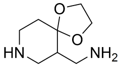 (1,4-dioxa-8-azaspiro[4.5]decan-6-yl)methanamine hemioxalate