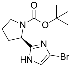 tert-butyl (2R)-2-(4-bromo-1H-imidazol-2-yl)pyrrolidine-1-carboxylate