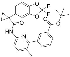 tert-butyl 3-(6-(1-(2,2-difluorobenzo[d][1,3]dioxol-5-yl)cyclopropanecarboxamido)-3-methylpyridin-2-yl)benzoate