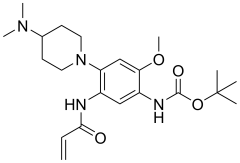 tert-butyl N-(4-(4-(dimethylamino)piperidine-1-yl)-2-methoxy-5-(prop-2-enamido)phenyl)carbamate
