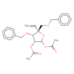 (3R,4S,5R)-2-(acetyloxy)-4-(benzyloxy)-5-[(benzyloxy)methyl]-5-ethenyloxolan-3-yl acetate