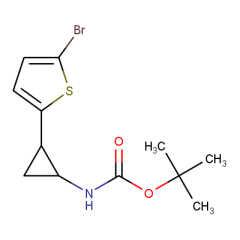 tert-butyl N-[(1S,2S)-rel-2-(5-bromothiophen-2-yl)cyclopropyl]carbamate