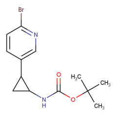 tert-butyl N-[(1S,2R)-rel-2-(6-bromopyridin-3-yl)cyclopropyl]carbamate