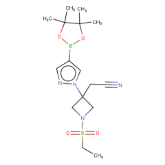 2-[1-(ethanesulfonyl)-3-[4-(4,4,5,5-tetramethyl-1,3,2-dioxaborolan-2-yl)-1H-pyrazol-1-yl]azetidin-3-yl]acetonitrile