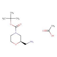 tert-butyl (2R)-2-(aminomethyl)morpholine-4-carboxylate acetate