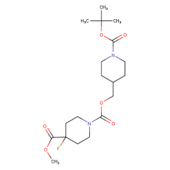 1-{1-[(tert-butoxy)carbonyl]piperidin-4-yl}methyl 4-methyl 4-fluoropiperidine-1,4-dicarboxylate