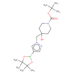 tert-butyl 4-hydroxy-4-{[4-(tetramethyl-1,3,2-dioxaborolan-2-yl)-1H-pyrazol-1-yl]methyl}piperidine-1-carboxylate