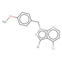 3-bromo-4-chloro-1-[(4-methoxyphenyl)methyl]-1H-pyrazolo[3,4-b]pyridine