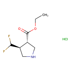 ethyl trans-4-(difluoromethyl)pyrrolidine-3-carboxylate hydrochloride