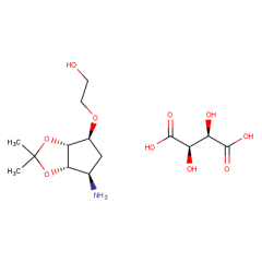 2-(((3aR,4S,6R,6aS)-6-amino-2,2-dimethyltetrahydro-4H-cyclopenta[d][1,3]dioxol-4-yl)oxy)ethan-1-ol (2R,3R)-2,3-dihydroxysuccinate