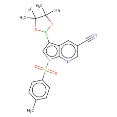 1-(4-methylbenzenesulfonyl)-3-(4,4,5,5-tetramethyl-1,3,2-dioxaborolan-2-yl)-1H-pyrrolo[2,3-b]pyridine-5-carbonitrile