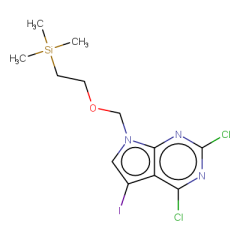 2,4-dichloro-5-iodo-7-{[2-(trimethylsilyl)ethoxy]methyl}-7H-pyrrolo[2,3-d]pyrimidine