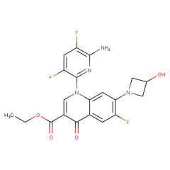 ethyl 1-(6-amino-3,5-difluoropyridin-2-yl)-6-fluoro-7-(3-hydroxyazetidin-1-yl)-4-oxo-1,4-dihydroquinoline-3-carboxylate