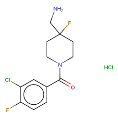 1-[1-(3-chloro-4-fluorobenzoyl)-4-fluoropiperidin-4-yl]methanamine hydrochloride
