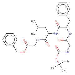benzyl 2-[(2S)-2-[(2S)-2-(2-{[(tert-butoxy)carbonyl]amino}acetamido)-3-phenylpropanamido]-4-methylpentanamido]acetate