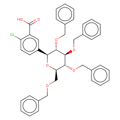 2-chloro-5-[(2S,3S,4R,5R,6R)-3,4,5-tris(benzyloxy)-6-[(benzyloxy)methyl]oxan-2-yl]benzoic acid