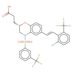 3-[(2S)-6-[(E)-2-[2-chloro-6-(trifluoromethyl)phenyl]ethenyl]-4-[3-(trifluoromethyl)benzenesulfonyl]-3,4-dihydro-2H-1,4-benzoxazin-2-yl]propanoic acid