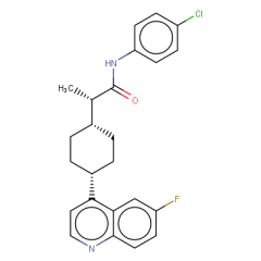 (2S)-N-(4-chlorophenyl)-2-[cis-4-(6-fluoroquinolin-4-yl)cyclohexyl]propanamide