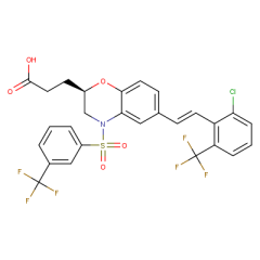 3-[(2R)-6-[(E)-2-[2-chloro-6-(trifluoromethyl)phenyl]ethenyl]-4-[3-(trifluoromethyl)benzenesulfonyl]-3,4-dihydro-2H-1,4-benzoxazin-2-yl]propanoic acid