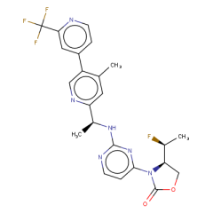 (4R)-4-[(1S)-1-fluoroethyl]-3-(2-{[(1S)-1-[4-methyl-2'-(trifluoromethyl)-[3,4'-bipyridin]-6-yl]ethyl]amino}pyrimidin-4-yl)-1,3-oxazolidin-2-one