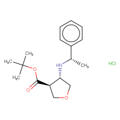 tert-butyl trans-4-[[(1S)-1-phenylethyl]amino]tetrahydrofuran-3-carboxylate hydrochloride