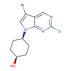 cis-4-{5-bromo-2-chloro-7H-pyrrolo[2,3-d]pyrimidin-7-yl}cyclohexan-1-ol