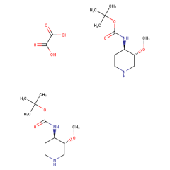 tert-butyl ((3R,4R)-3-methoxypiperidin-4-yl)carbamate hemioxalate