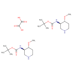 tert-butyl ((3R,4R)-4-methoxypiperidin-3-yl)carbamate hemioxalate