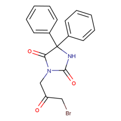 3-(3-bromo-2-oxo-propyl)-5,5-dipenyl-imidazolidine-2,4-dione