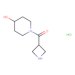 1-(azetidine-3-carbonyl)piperidin-4-ol hydrochloride
