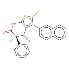 2,5-difluoro-3-(naphthalen-2-yl)-5-phenyl-4H,5H,6H,7H-thieno[2,3-b]pyridine-4,6-dione