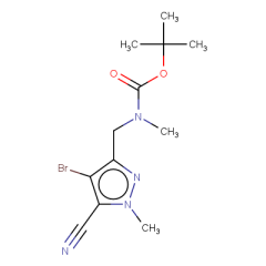 tert-butyl N-[(4-bromo-5-cyano-1-methyl-1H-pyrazol-3-yl)methyl]-N-methylcarbamate